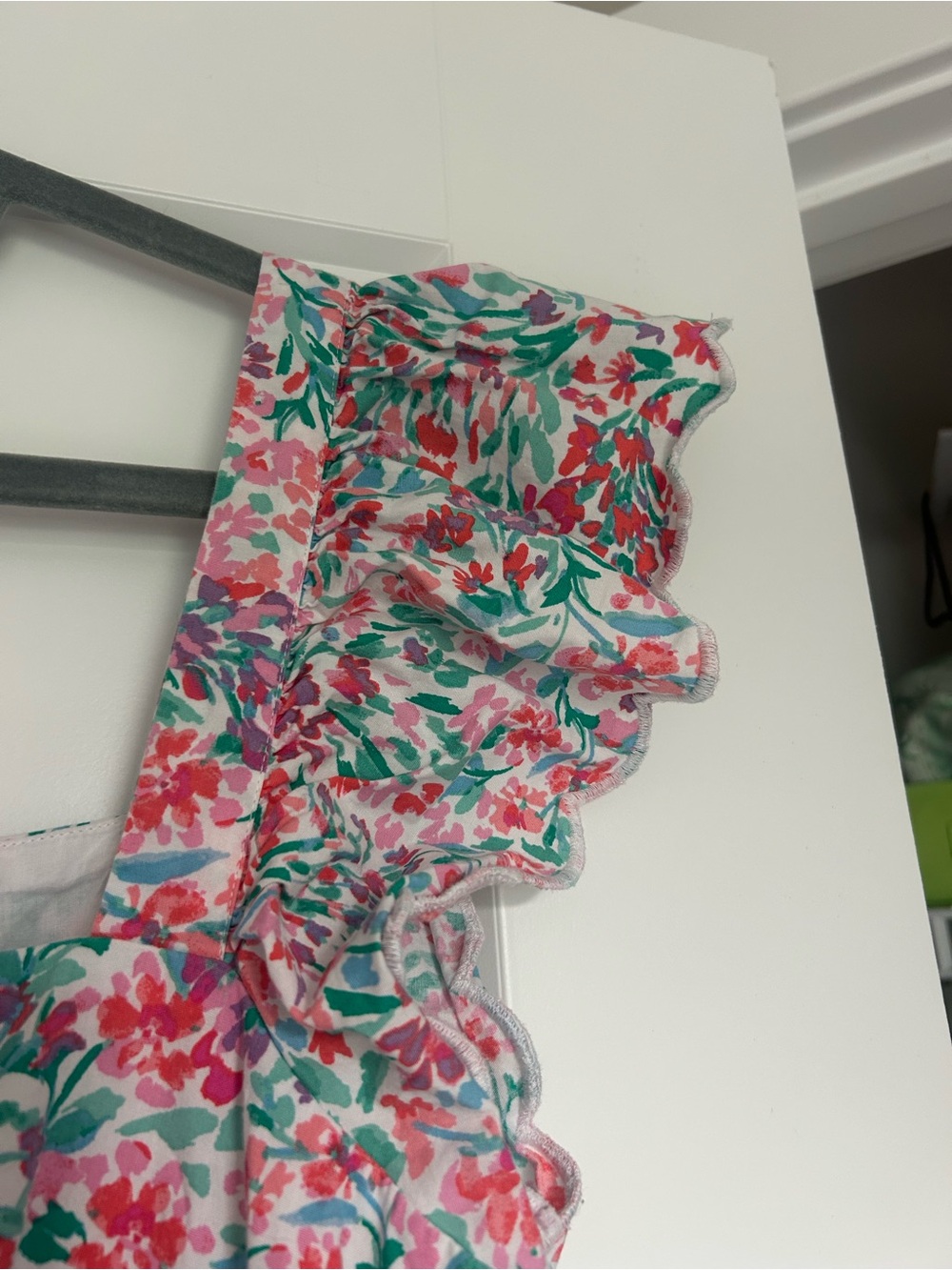 J.Crew midi floral dress with ruffle sleeves cottagecore - Picture 7 of 12